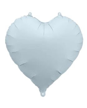 Misty Blue Heart Foil Balloon 18"