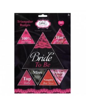Hen Night Triangular Badges Set