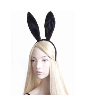 Black Fabric Rabbit Ears Aliceband