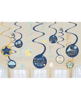 Twinkle Little Star Swirl Decoration, pk12