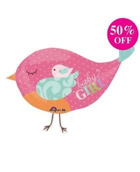 Tweet Baby Girl Pink Baby Shower Foil Balloon 26"