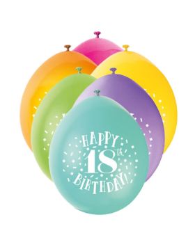 Happy 18th Birthday Latex Balloons 9"