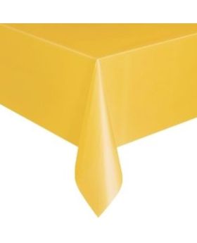 Sunflower Yellow Plastic Tablecover 1.37m x 2.74m