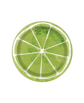 Lime Slice Dessert Plates 17cm, pk8