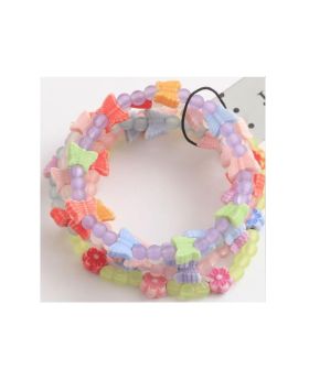 3 Coloured Butterfly Beaded Bracelets