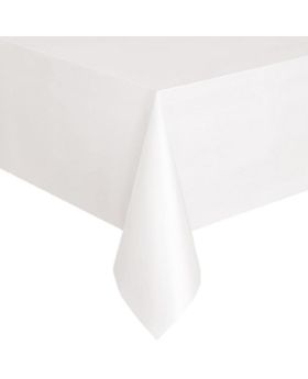 White Plastic Tablecover 1.37m x 2.74m