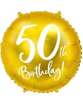 Gold 50 Foil Balloon 18"