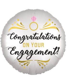 Satin Engagement Foil Balloon 18"