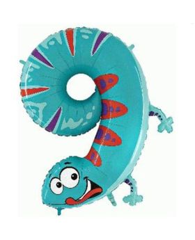 Age 9 Gecko Supershape Balloon 40"