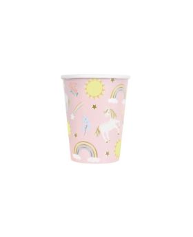 Dainty Unicorn Party Cups 270ml, pk8
