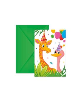 Jungle Animal Party Invitation