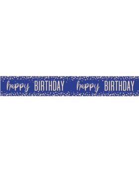 Navy & Gold Confetti Birthday Foil Banner