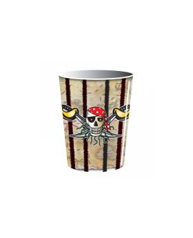 Red Pirate Party Cups 250ml, pk8
