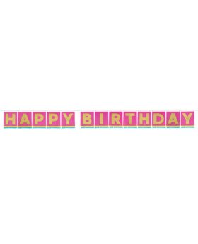Tissue Fringed "Happy Birthday Banner