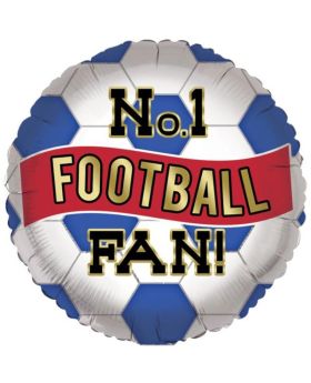 Blue and Red Football Foil Balloon 18"