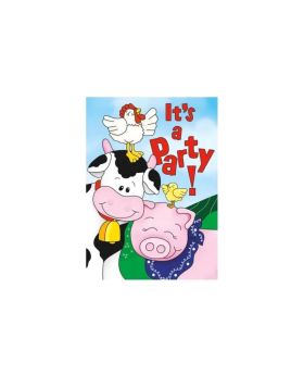 8 Farm Friends Party Invitations