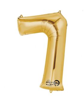 Gold Number 7 SuperShape Foil Balloon
