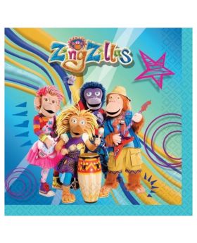ZingZillas Party Napkins 33cm x 33cm, pk16