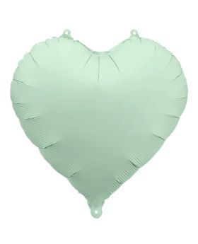 Green Heart Foil Balloon 18"