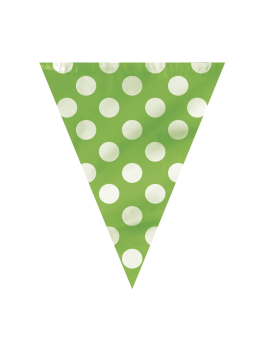 Lime Green Polka Dot Flag Banner