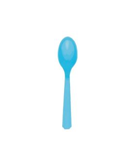 Caribbean Blue  Reusable Plastic Spoons, pk10