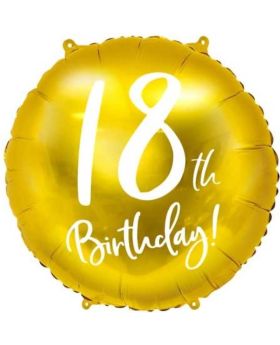 Gold 18 Foil Balloon 18"