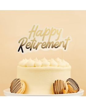 Happy Retirement Card Cake Topper
