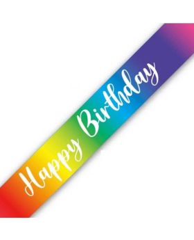 Happy Birthday Rainbow Foil Banner