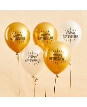 Happy Retirement Balloons 12", pk5