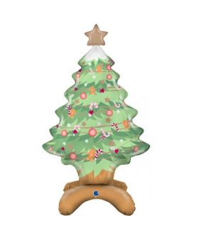 Christmas Tree Stand Up Foil Balloon 38"