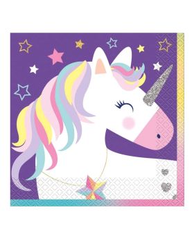 Unicorn Birthday Stars Party Napkins