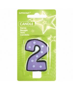No.2 White Dots And Black Border Candle 