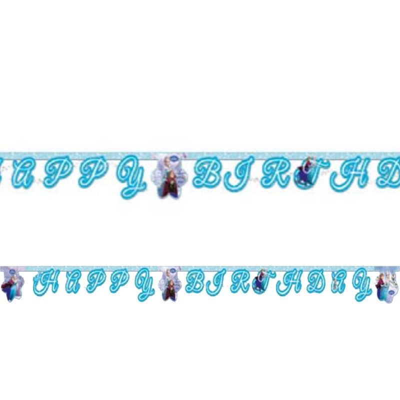 Disney Frozen Ice Skating Happy Birthday Die Cut Banner