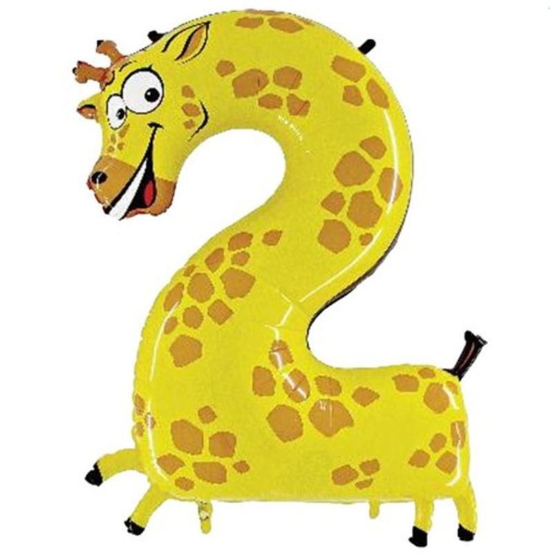 Age 2 Giraffe Balloon 40