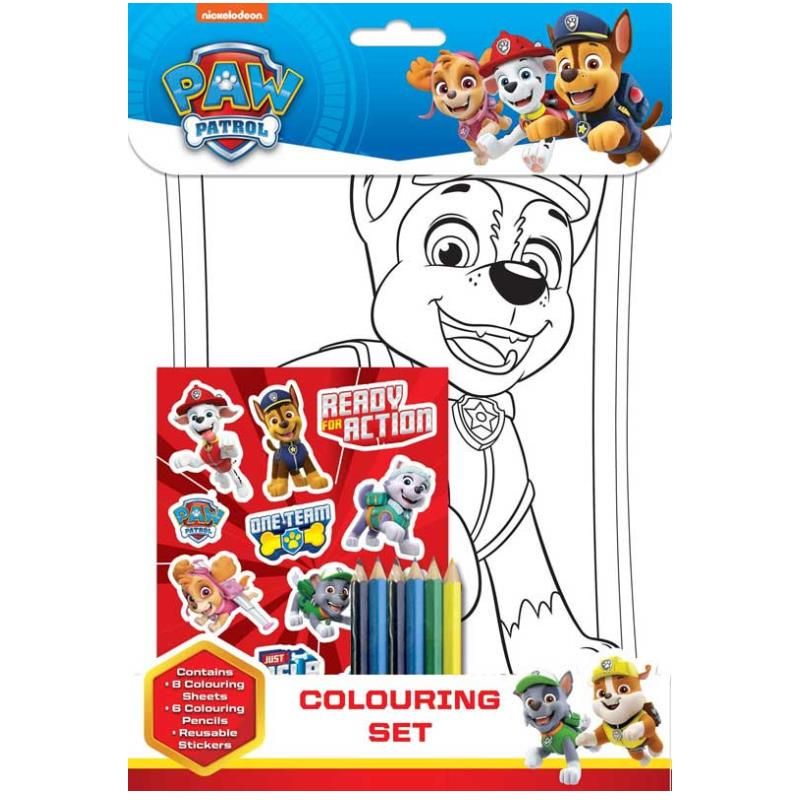 Paw patrol hot sale coloring set