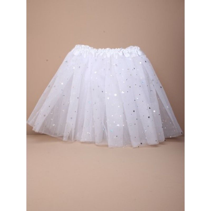 white sparkle tutu skirt