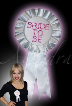 Bride To Be Rosette Badge