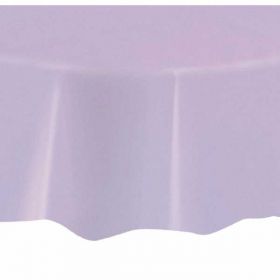 Value Lavender Round Plastic Tablecover
