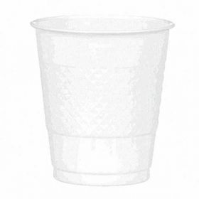 Frosty White Plastic Cups, pack of 20