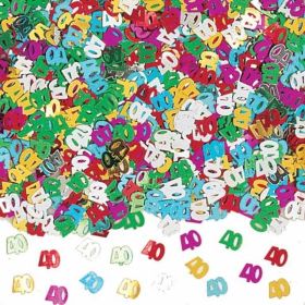 40th Multi-Colours Metallic Confetti 