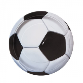 8 3D Soccer Party Dessert Plates