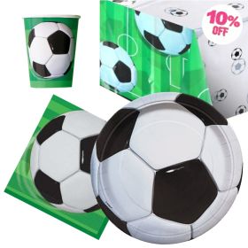 3D Soccer Party Tableware Pack for 8