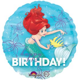 Ariel Happy Birthday Foil Balloon 17''