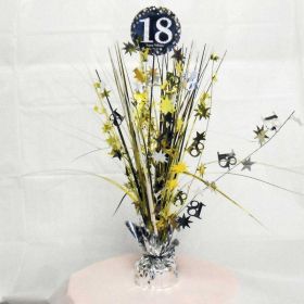 Gold & Silver Sparkling Celebration 18th Centrepiece Sprays 33cm