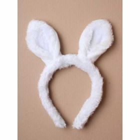 White Bunny Ears Aliceband