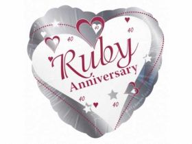 Ruby Anniversary Foil Balloon
