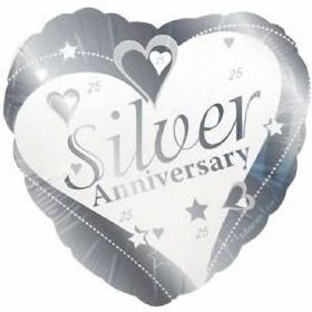 Silver Anniversary Foil Balloon