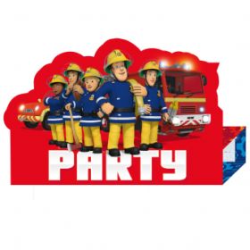 Fireman Sam Stand-up Invitations pk8