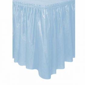 Light blue Plastic Tableskirt