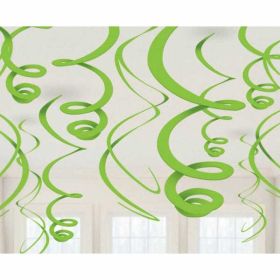 Green Swirl Decoration pk12
